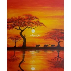 African painting on canvas