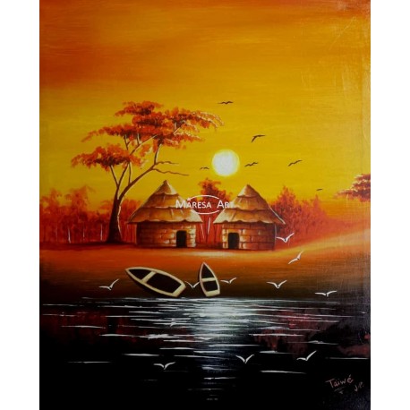 African painting on canvas