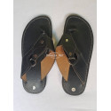 Grayish leather slipper