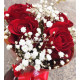 4 red roses to offer