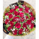 Bouquet de roses rouges & blanches