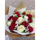 17 roses "rouges & blanches"