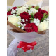 17 roses "rouges & blanches"Red and white assortment 50 cm (17 stems)