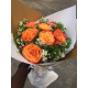 Orange roses with foliage 50 cm (07 stems)