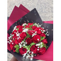 Size XL bright red 50 cm (22 stems)