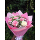 Pinkish white tone with foliage 50 cm (07 stems)