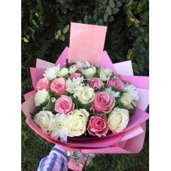 Assortiment rose blanc 50 cm (25 tiges)