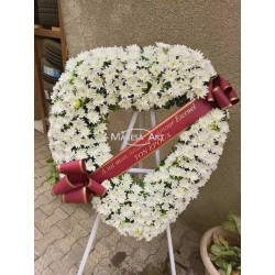 Natural heart-shaped sheaf base 60 cm