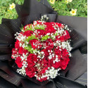 Taille XXL d'un rouge vif 50 cm (25 tiges)
