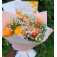 Roses oranges avec feuillage 50 cm (07 tiges)