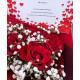 Composition rouge vive 50 cm (04 tiges)