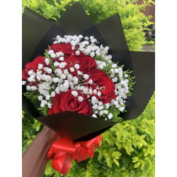 Bright red composition 50 cm (05 stems)