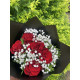 Composition rouge vive 50 cm (05 tiges)