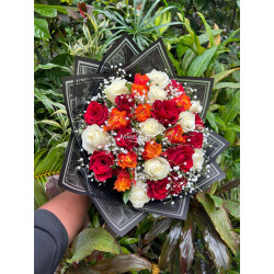 Assortiment rose blanc 50 cm (25 tiges)